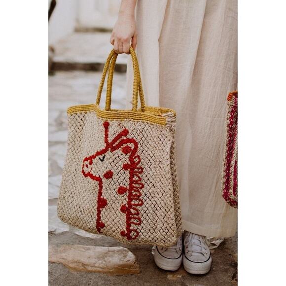The Jacksons Handbags - The Jacksons Jute Giraffe Tote Bag